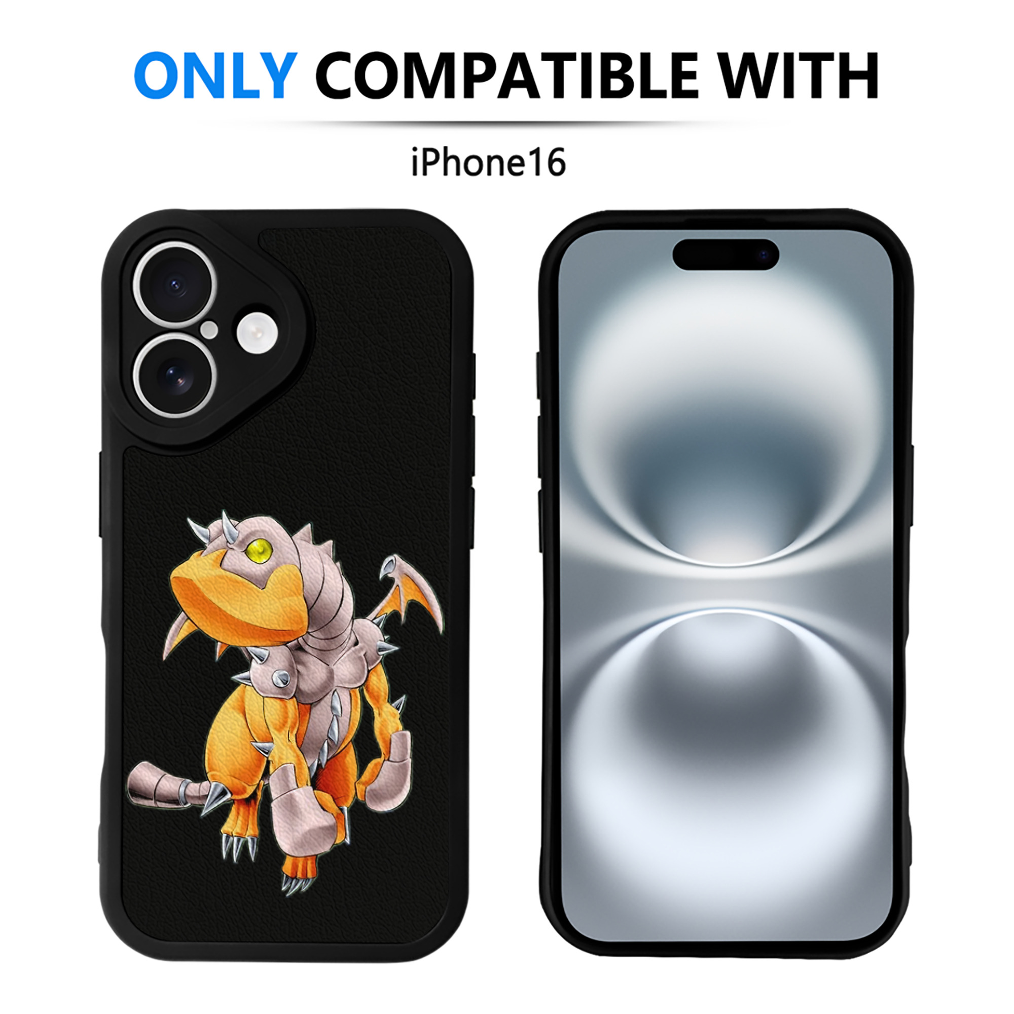 （画像用） 遊☆戯☆王 Yu-Gi-Oh! 【iPhone 16シリーズ対応】シリコンスマホケース（レザー調） 材質：シリコン